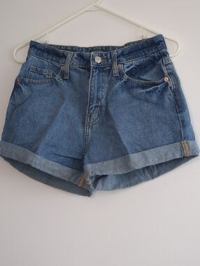 Wild Fable | Happy Emroidered Jean Shorts Highest Rise Mom Shorts | 2/26R